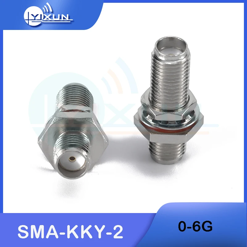 5PCS Waterproof SMA-KKY-2 RF Connector SMA female to female 2-way Adapter SMA-K to SMA-K high frequency 0-6G test connector