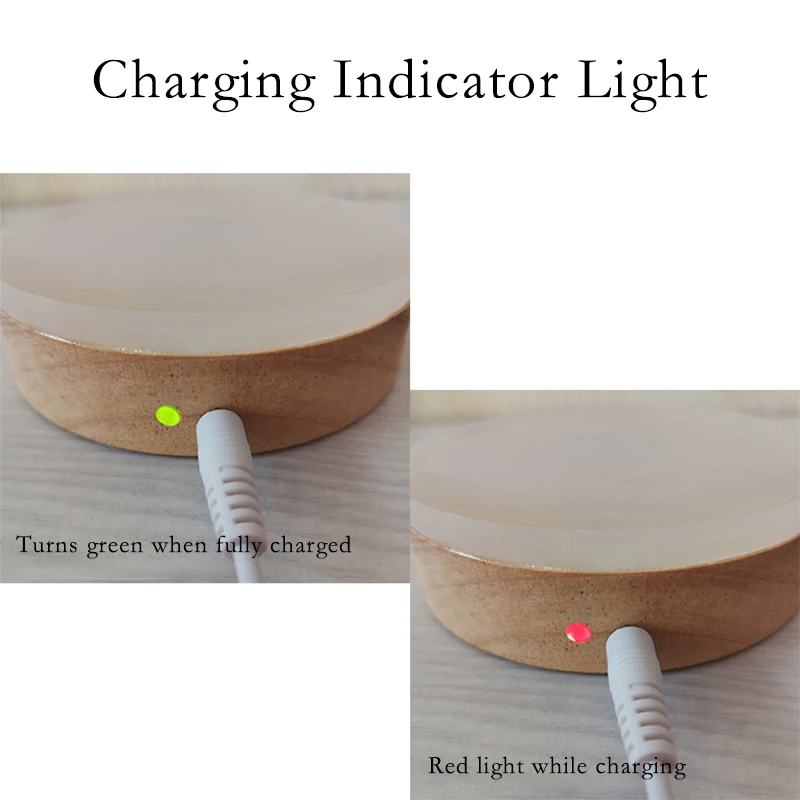 Led Rechargeable Lamp Holder Acrylic Board Touch Lamp Base Solid Wood Lamps Holder Night Lights Craft DIY Decorative Light