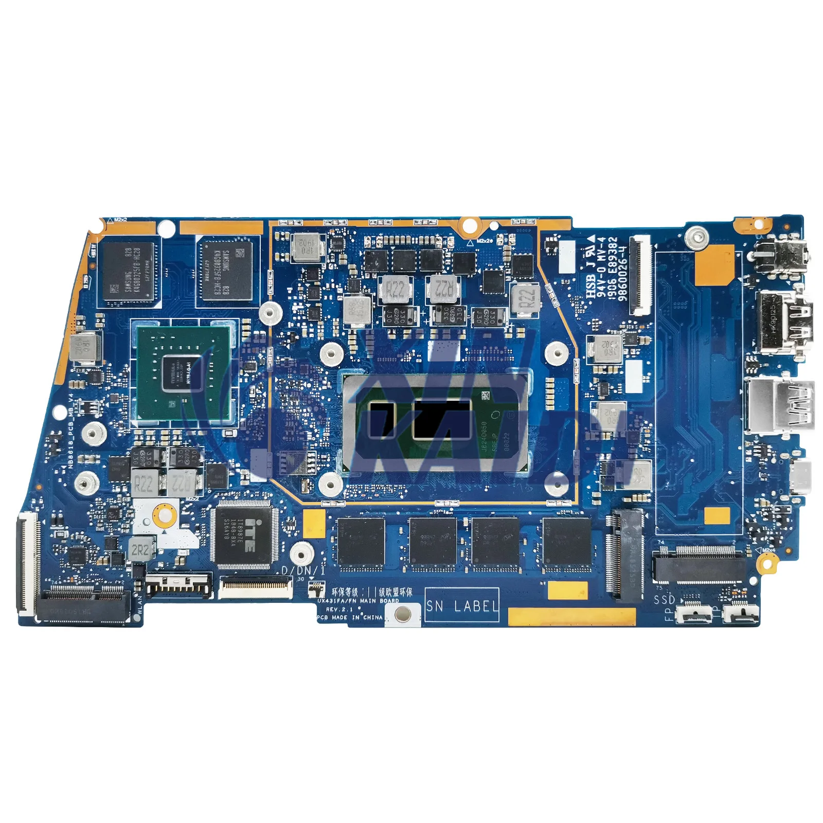 Notebook Mainboard For ASUS UX431FLC UX431FN UX431FL BX431FN RX431FN Laptop Motherboard I3 I5 I7 8th 10th Gen 4G 8G 16GB RAM