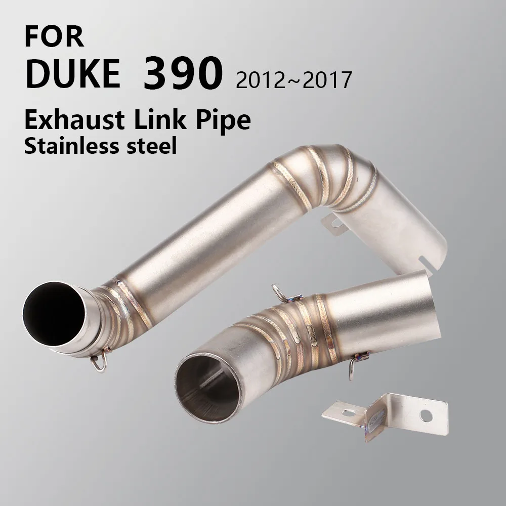オートバイの排気チタンミドルリンクパイプ接続-51-ミリメートルマフラーエスケープスリップオン-duke390-デューク-125-250-390-2012-2017