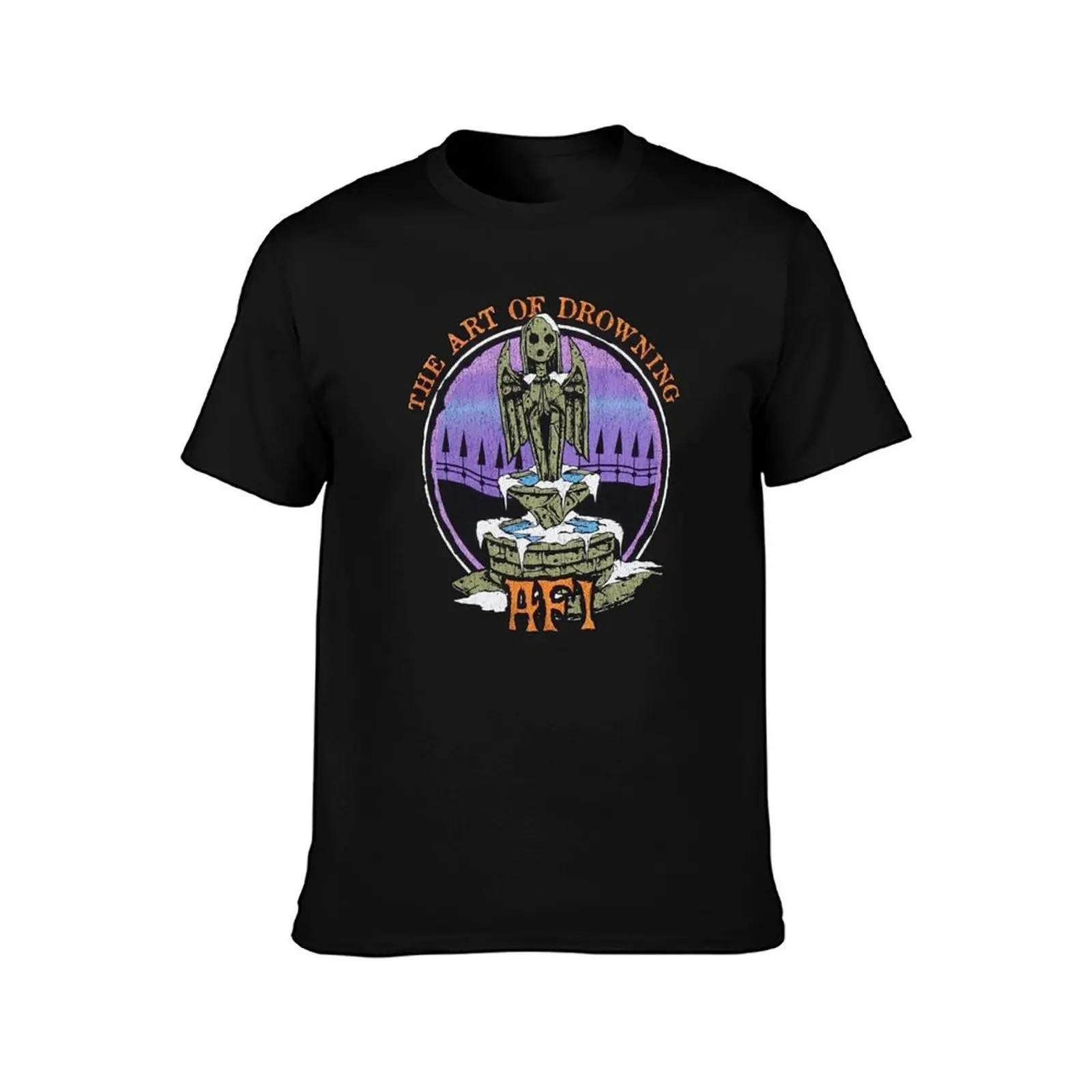 The Art Of Drowning Vintage AFI band T-Shirt, Summer Casual Cotton Tee, Oversized Streetwear Tops, Vintage Graphic Print