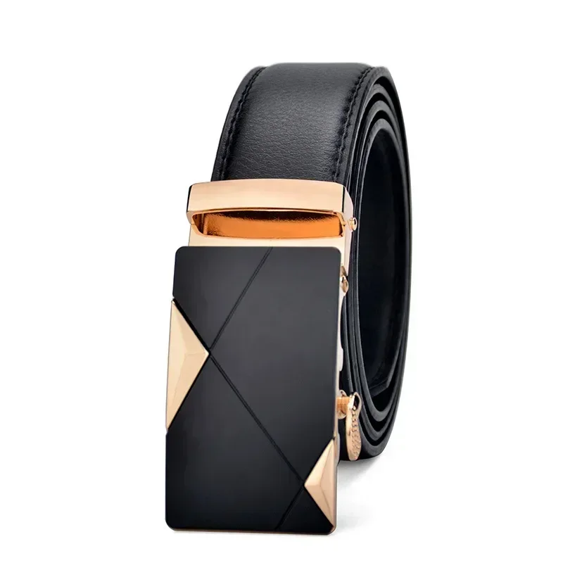 Men's PLUS Size 130 140 150 160 170cm Belts Fashion Automatic Buckle Belts Luxury Designer Black Brown 3.5cm ceinture homme 2024