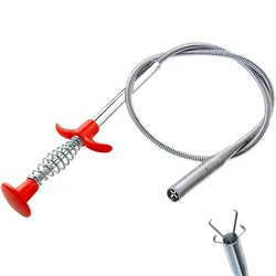 Desbloqueador de tubería de alcantarillado Flexible, herramienta de dragado de tubería de resorte de serpiente, herramienta de limpieza de alcantarillado de baño de cocina, accesorios de cocina, 60cm