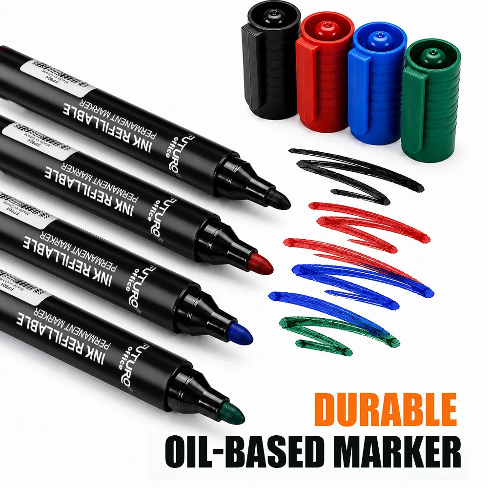 4/10 Pcs Permanent Markers Waterproof Quick-Dry Oil-Based Pens Marking Art Creation DIY Crafts Graffiti Glass Wood Office Tools