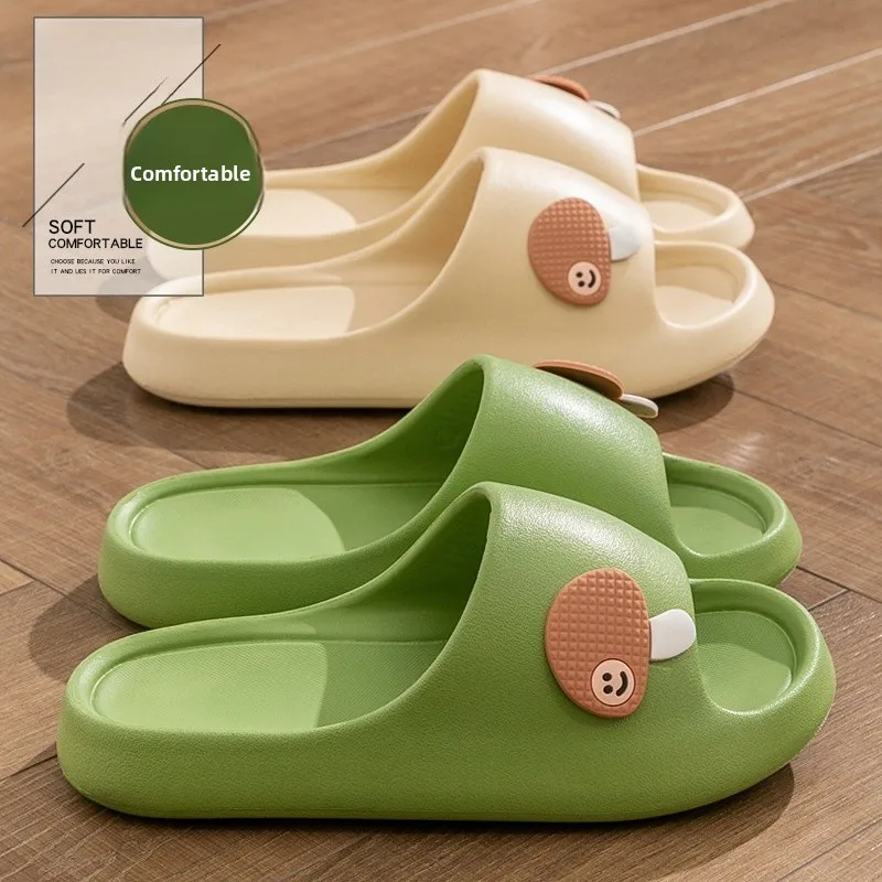 

Thick Heel Slippers Women's Summer 2025 New Couple Home Indoor Bathing Anti-slip Sandals Internet Celebrity Cool Slippers
