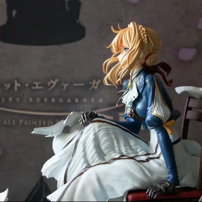 

28cm Violet Evergarden Anime Girl Action Figure Model Desktop Decoration Gift Prism Violet Eternal Garden Gk Statue Collectible