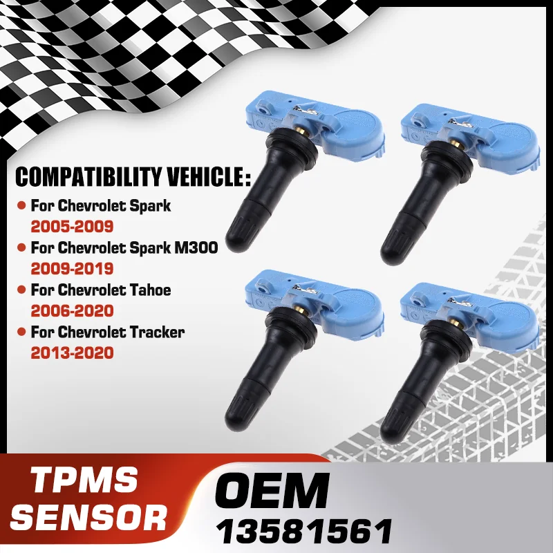Датчик TPMS для Chevrolet Spark 2005-2009 Chevrolet Spark M300 2009-2019 Chevrolet Tahoe 2006-2020 Chevrolet Tracker 2013-2020