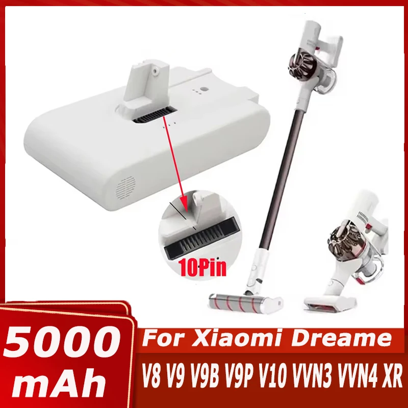 

New V9 V10 Lithium Battery for Dreame V8 V9 V10 V9P XR VVN3 VVN4 Handheld Cordless Vacuum Cleaner Parts Replacement Battery