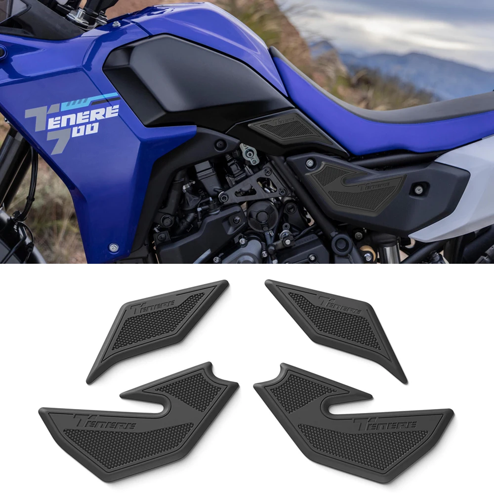 For Yamaha TENERE 700 Tenere 700 Rally 2025 Motorcycle Non-slip Side Fuel Tank Stickers Waterproof Pad Rubber Sticker