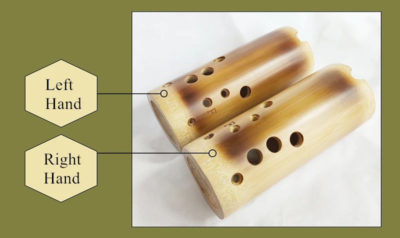 Bamboo Xun Customized Professional Left and Right 10 Hole Xun Flute Handmade Ancient Xun Pocket Penholder Musical Instrument