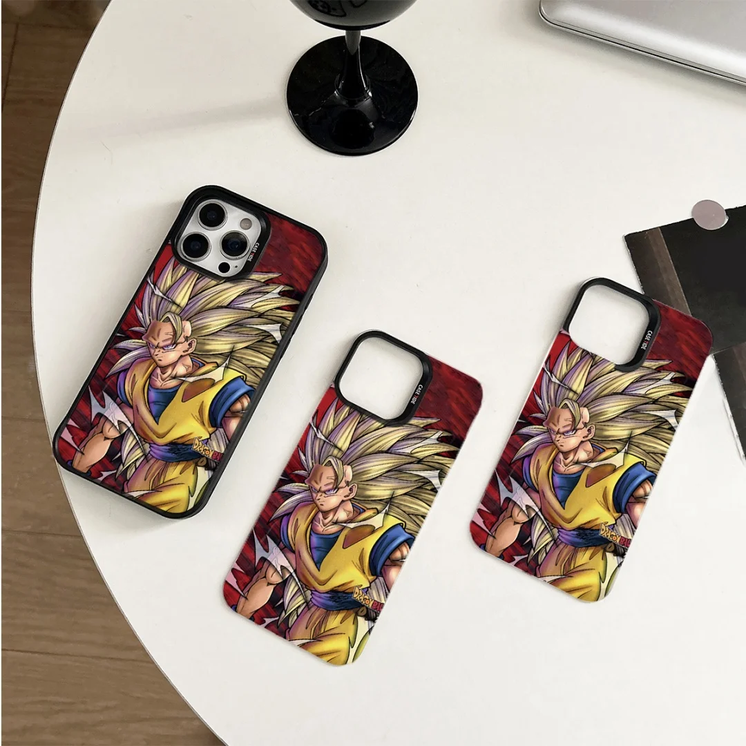 اليابان الكرتون لعبة دراغون بول سون جوكو قضية الهاتف آيفون 11 12 13 14 15 16 برو ماكس زائد سايان 3 4 الأسود المغناطيسي Magsafe غطاء