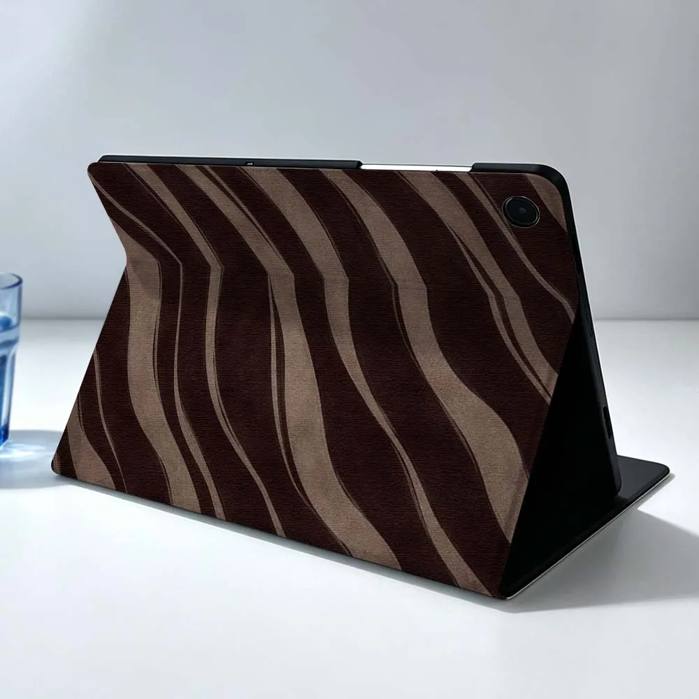 Brown Texture Art For Samsung Galaxy Tab S11 S10 S9 S8 S7 S6 A9 A8 A11 Lite FE Plus Pen Tray Tablet Case Soft