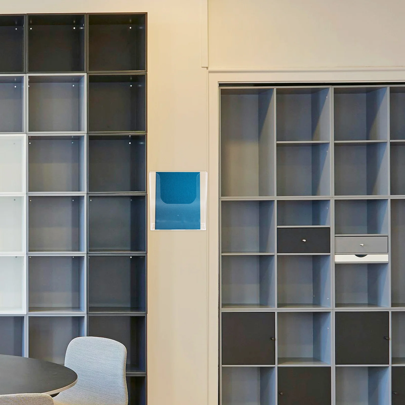Wall-mounted Magazine Stand Pamphlets Acrylic Document Display Rack File Organizer Office Functional Bookshelf