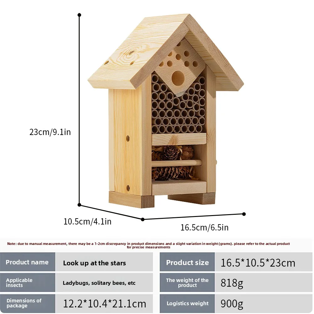 DIY Build Wooden Insect Hotel, Outdoor Habitat House for Nature Learning & Kids Teaching Activities