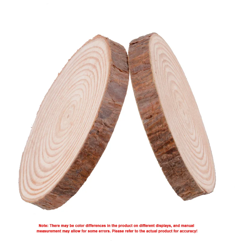 1-30 قطعة قطر 2-30 سنتيمتر سميكة 0.5-2 سنتيمتر شرائح الخشب الطبيعي DIY بها بنفسك الأطفال الحرفية المواد شجرة حلقة ديكور لخلفية عيد الميلاد