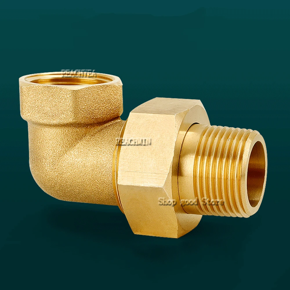 

Brass 1/2" 3/4" 1" BSPP Female To Male Thread Elbow Pipe Fitting Thickening Union Joint Water Gas Adapter Coupler Connector