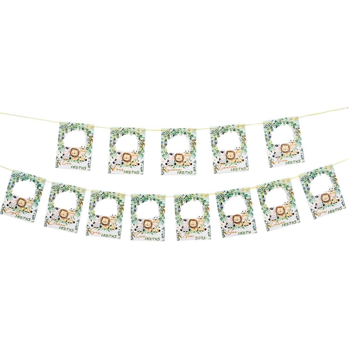 Jungle Animals Photo Banner Safari Birthday Party Decoration Wild One Birthday Party Supplies Jungle Themed Baby Shower Decor