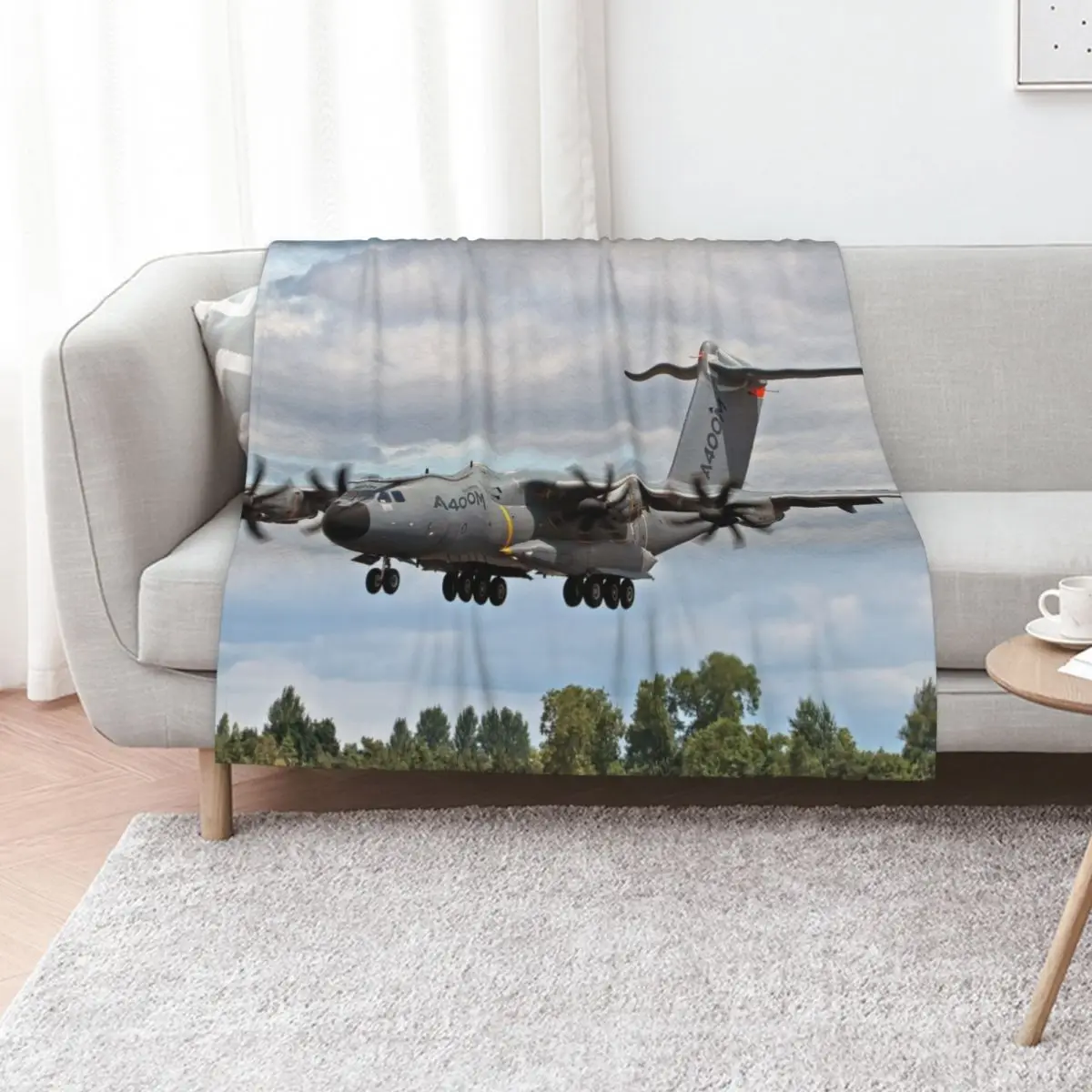 

Airbus A400M Throw Blanket Flannels Soft Beds funny gift Quilt Blankets