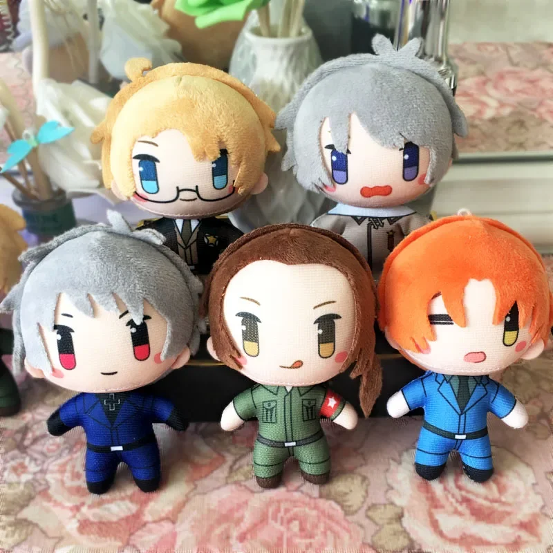 Anime Axis Powers Hetalia Yao Wang Gilbert Arthur Alfred Feliciano Cosplay Cute Plush Dolls Toy Keychain Bags Pendant Xmas Gift