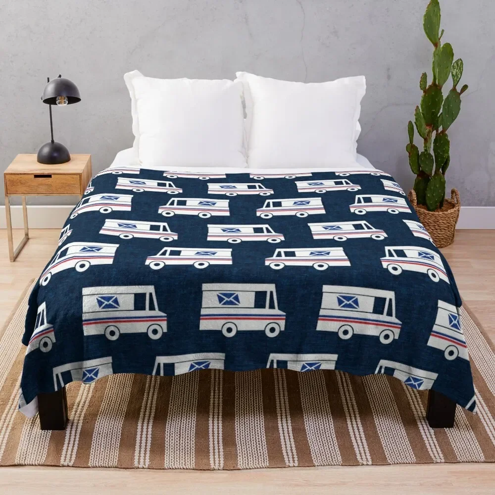 

Mail Trucks - blue Throw Blanket Travel fluffy warm winter for sofa Luxury Designer Blankets