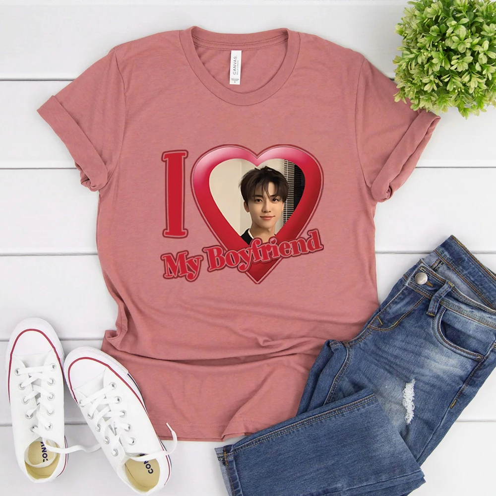 I Love My Boyfriend Jaemin T-Shirt NCT Dream Tour 2023 Shirts KPOP Concert Tee Fans Gift Women Fashion Summer Casual Tops