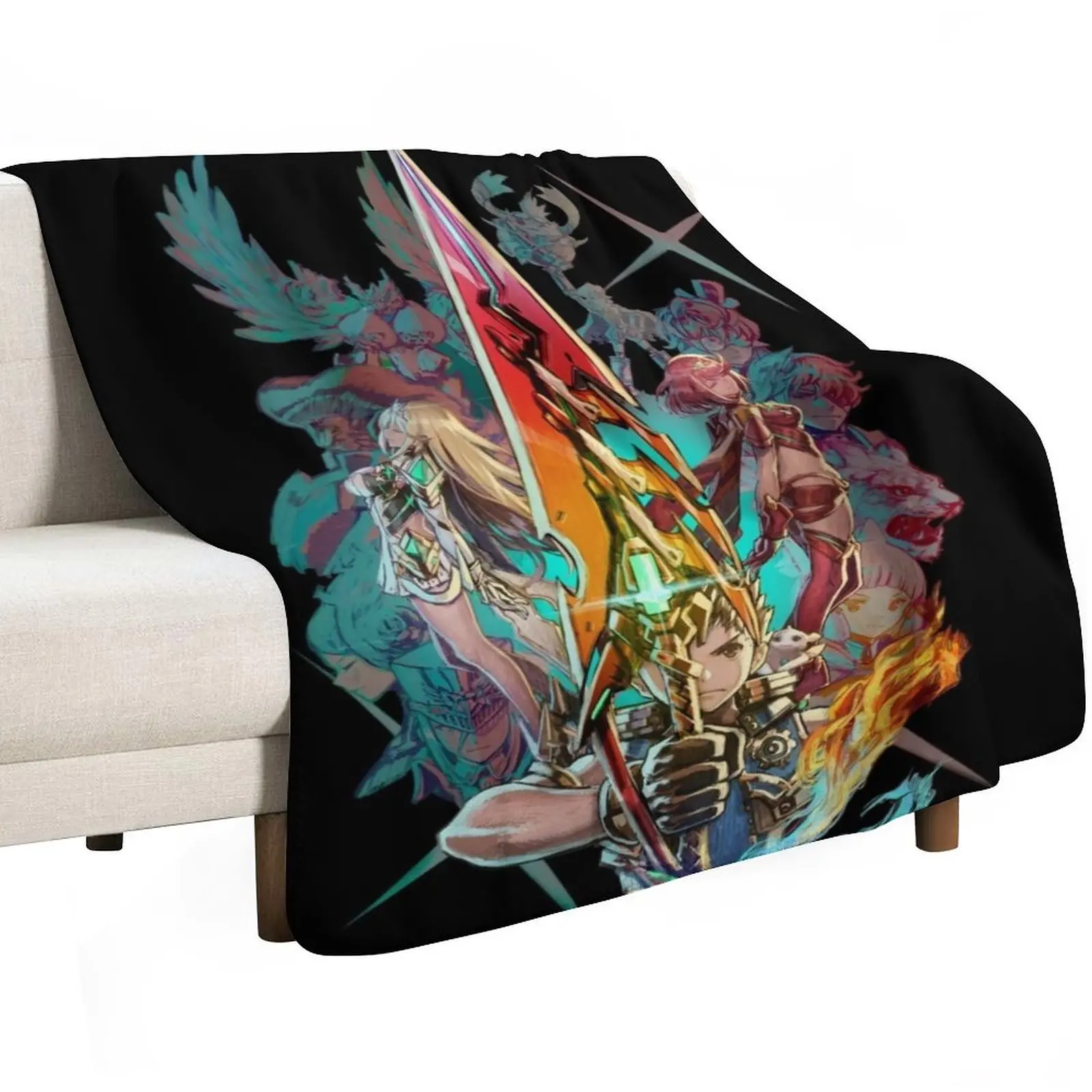 Xenoblade Chronicles? 2 - Team Throw Blanket Cozy Throw Blanket Birthday Gift for Him Her