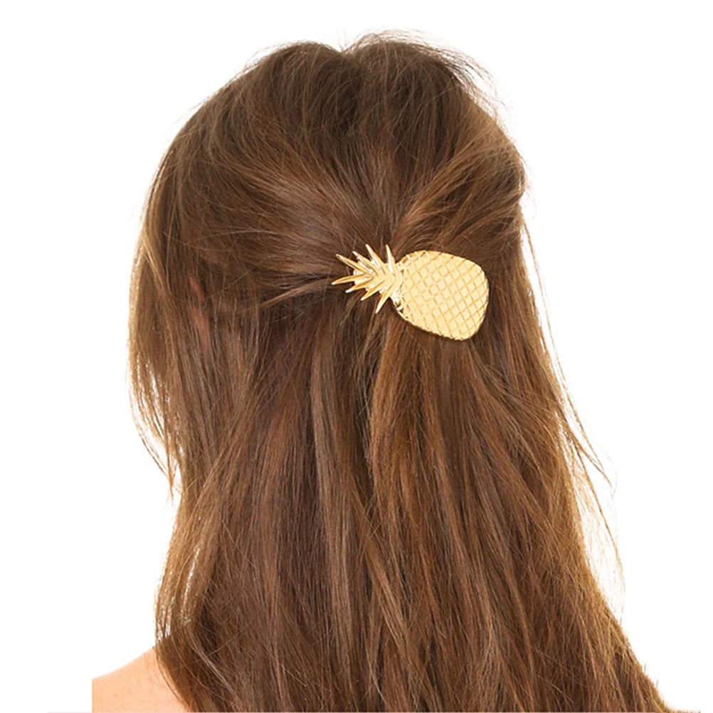 2 Pcs Hair Clips Pineapple Pins Bridal Accessories Leaves Alloy Barrettes Bride for Girls Hairpin