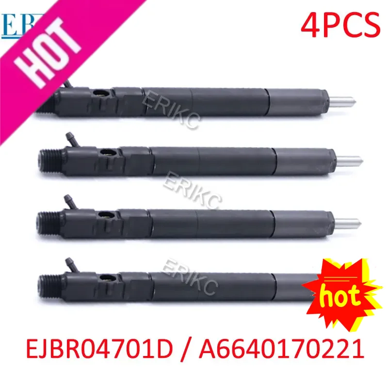 4PCS EJBR04701D A6640170221 Diesel Injector 4701D Fuel Injection Sprayer R04701D for Ssangyong Actyon Kyron Rexton