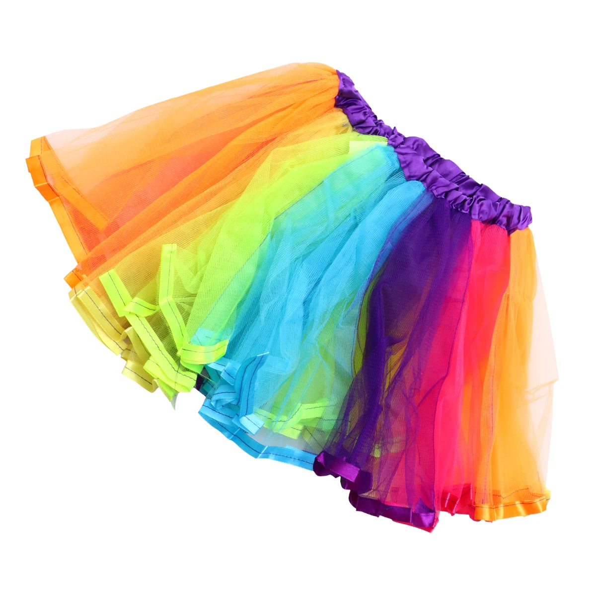 

1pc Rainbow Tutu Skirt For Little Girls Cake Mesh Costume Party Dress Accessories Birthday Gift Children Clothing 2 Years Above