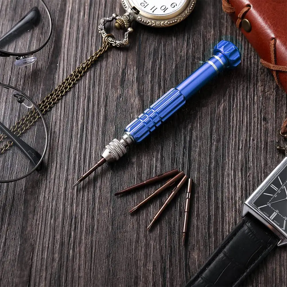Mini Screwdriver Set, 5-In-1 Multifunctional Screwdriver Slotted for Eyeglass, Sunglass, Watch, Computer Repair Tool Kit