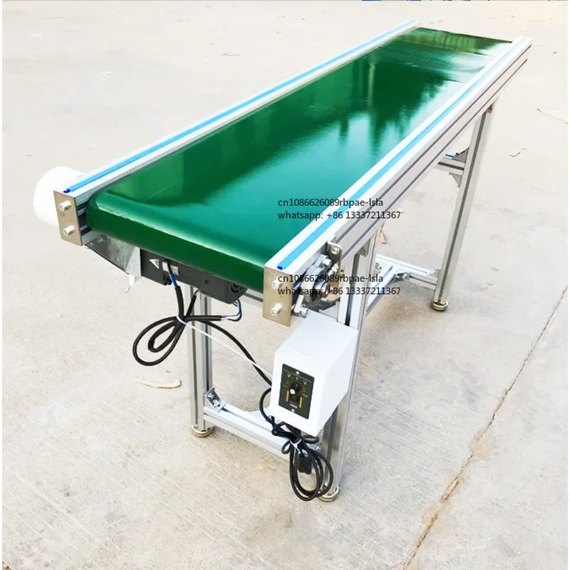 Speed-adjustable Mini Portable Conveyor Belt with PU PVC Materials Anti-Bacterial Heat Resistant Food Industry