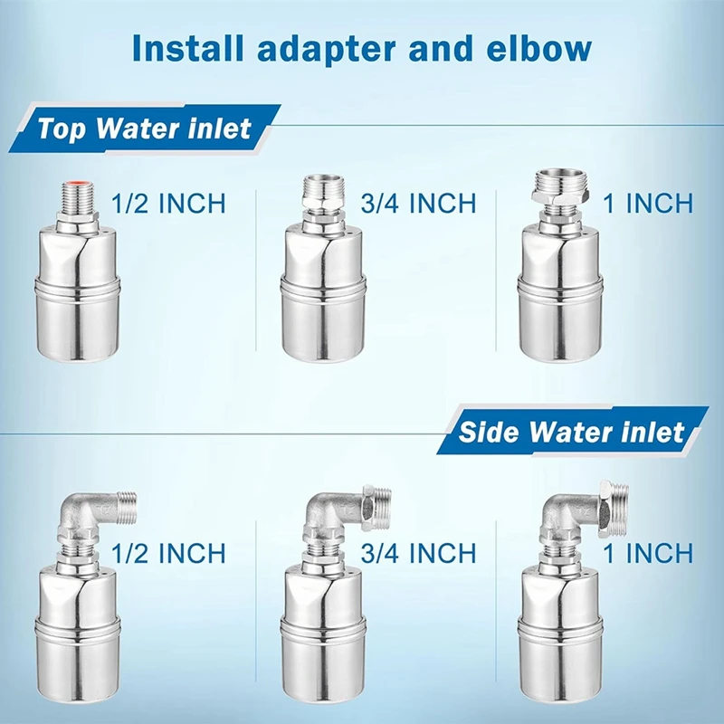 

1/2Inch 3/4Inch 1Inch Automatic Float Valve, 304 Stainless Steel Fully Automatic Water Level Control Float Valve