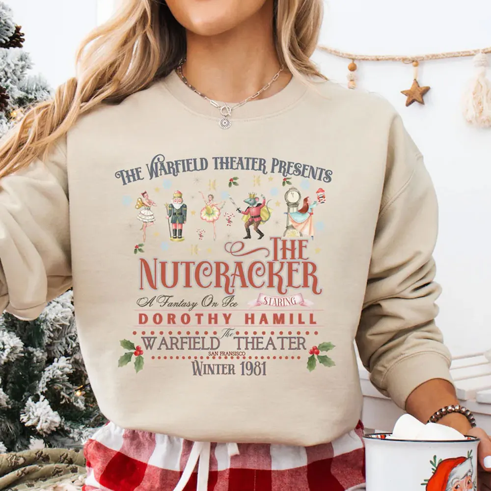 Women's Nutcracker Coquette Sweatshirt Christmas Nutcracker Sweaters Coquette Ballet Doll Coquette Tops Balletcore Sweatshirts
