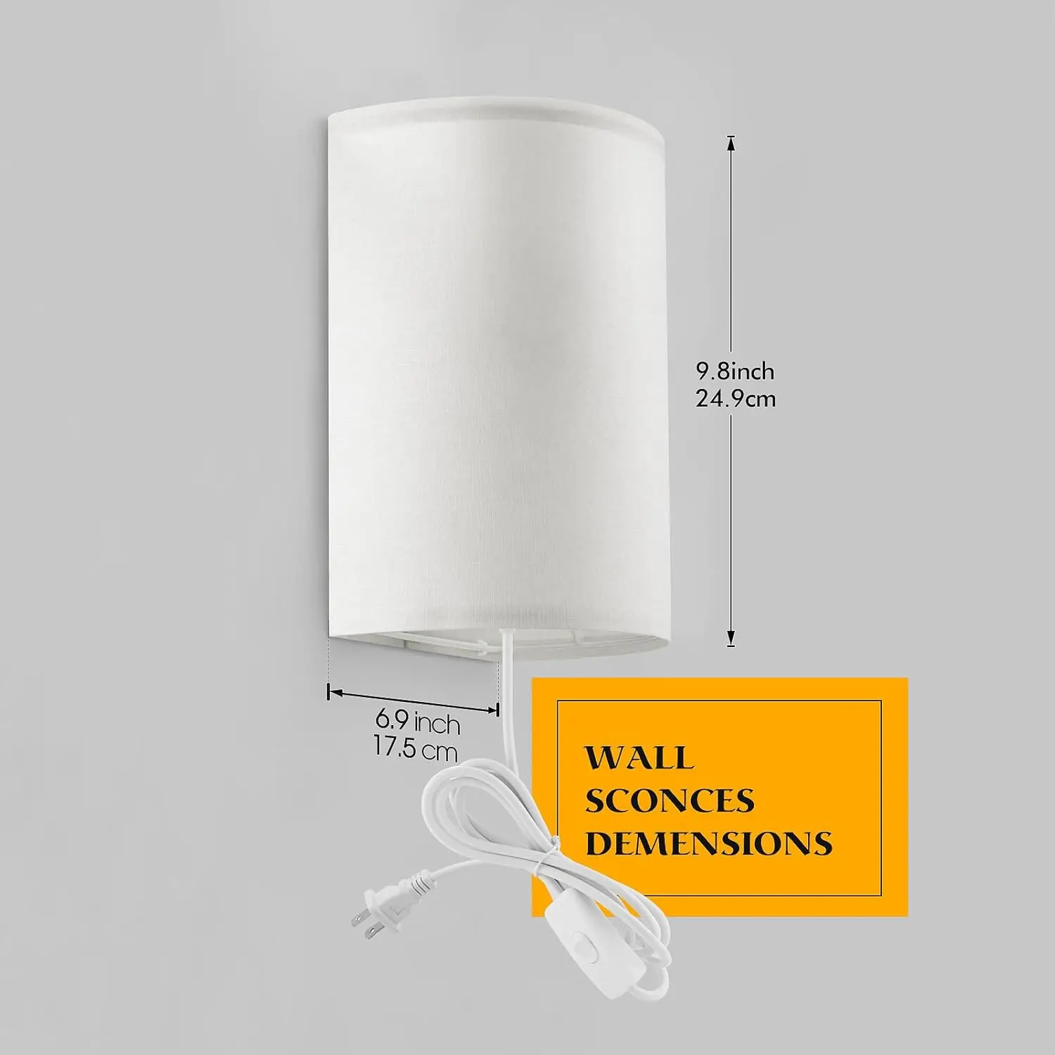 Plug in Wall Sconce Lamp  Industrial Wall Lamp with Plug in Cord Rustic Wall Sconce Fixture Bedroom Atmosphere Bedside Lamp