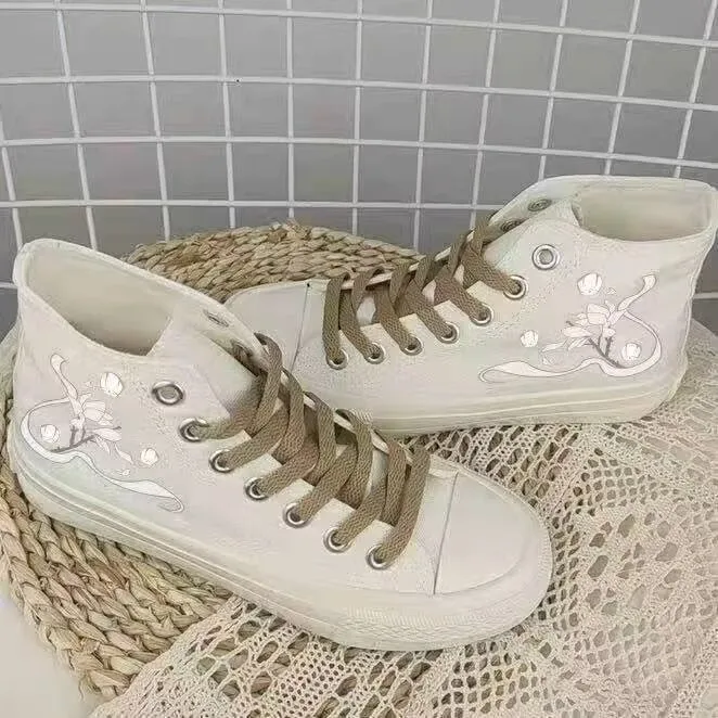 2024 Tian Guan Ci Fu Hua Cheng Xie Lian High-top Canvas Board Shoes Sneakers for Men and Women Four Season Casual Shoes