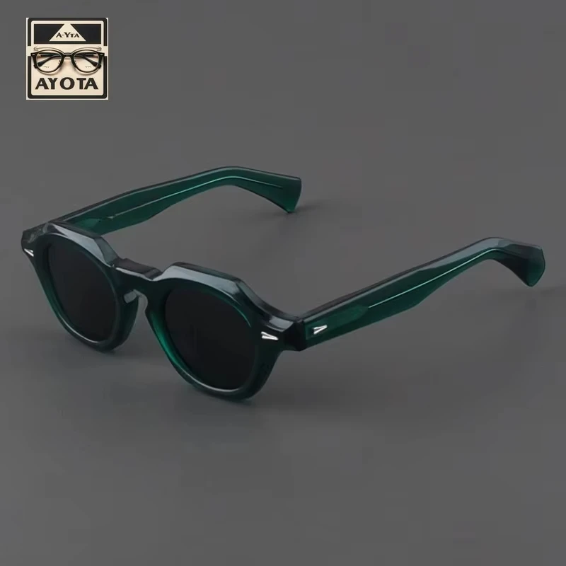 High Quality Sunglasses for Women Acetate Oval Green Thick Wide Glasses Driving Outdoor UV400 Fashion Polarized Men's SUNGLASSES