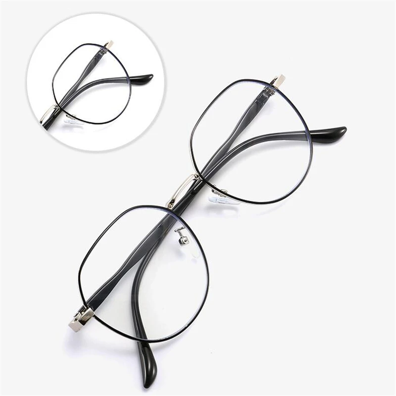 0 -0.5 -1.0 To -4.0 Metal Women Polygon Myopia Glasses With Prescription Silver Frame Student Nearsighted Glasses For Female