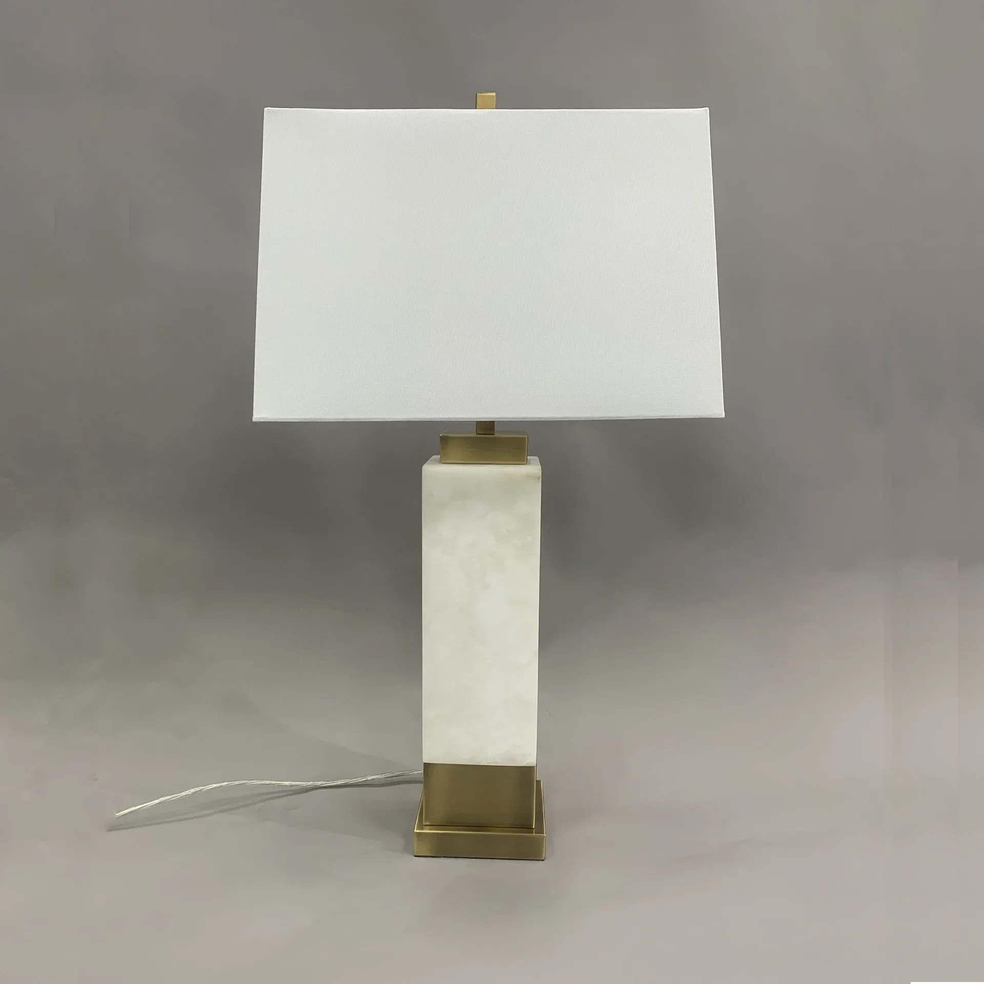 Italian light luxury marble table lamp bedroom simple modern retro master bedroom villa