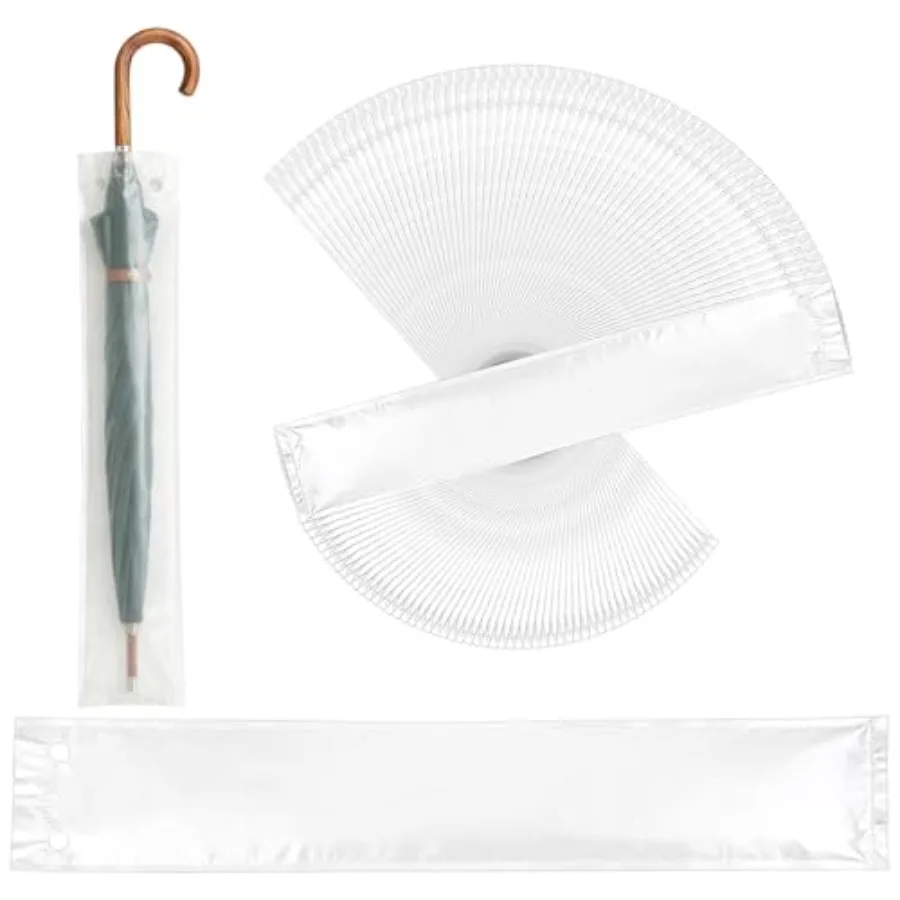 200 Pcs Clear Disposable Umbrella Bags, Long Wet Umbrellas Bags, Plastic Umbrellas Rain Bag, Disposable Waterproof Umbrella Cov