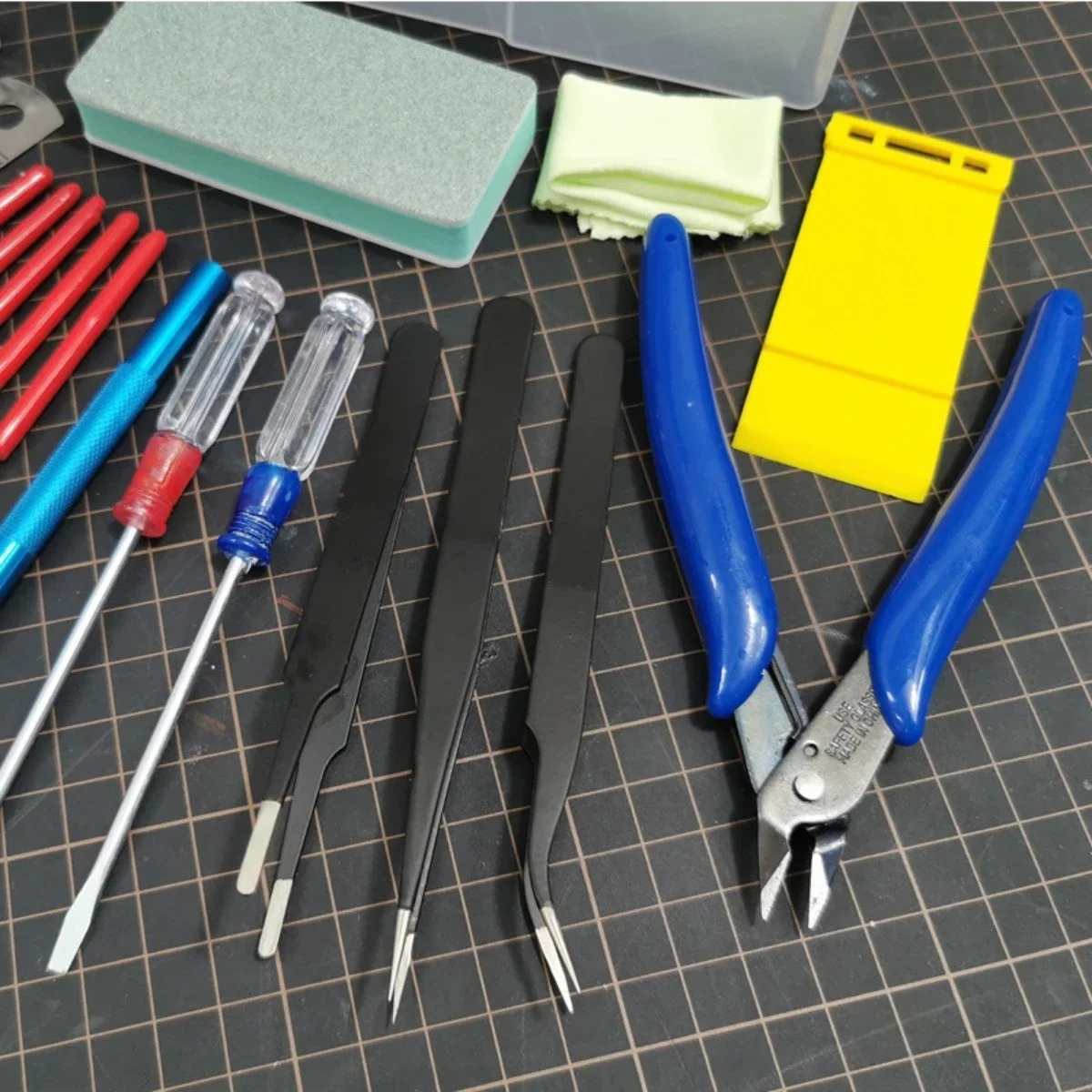 Gundam Model Build Basic Tools Military Model Hobby Making Repair Assembly Tool Tweezers Pliers Sandpaper DIY Craft 13pcs 25pcs