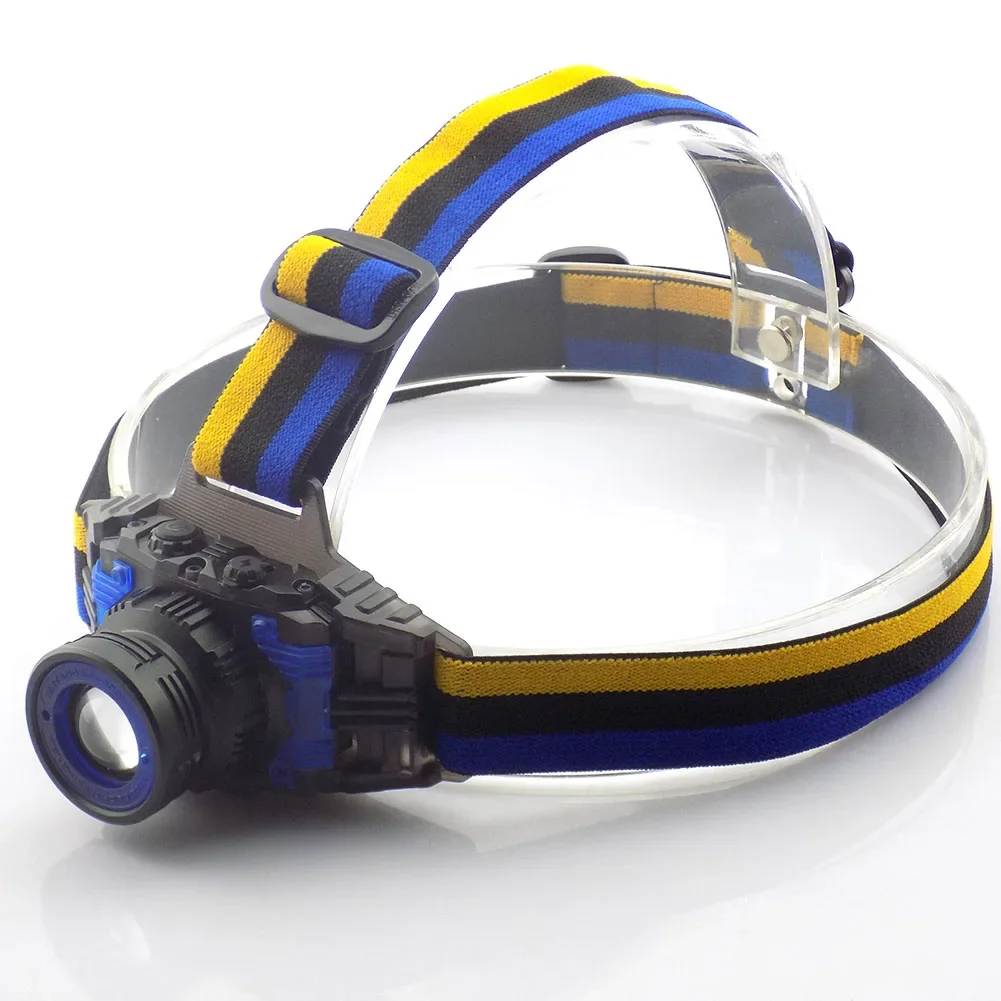 Rechargeable Zoomable LED Headlamp for Fishing Camping + Charger