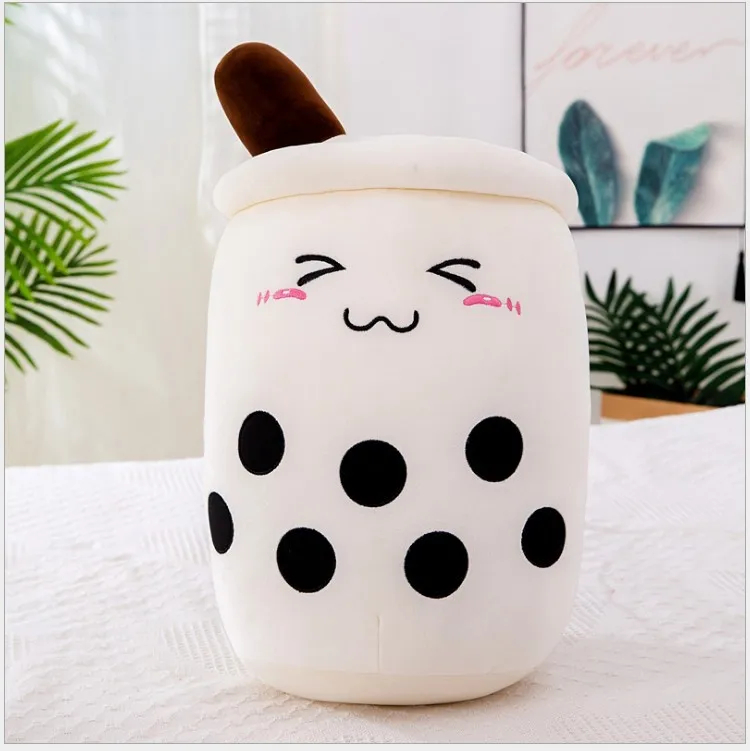 2024 New Cartoon Baby Soothing Pillow Simulation Milk Tea Cup Pillow Plush Pearl Milk Tea Baby Baby doll Gift