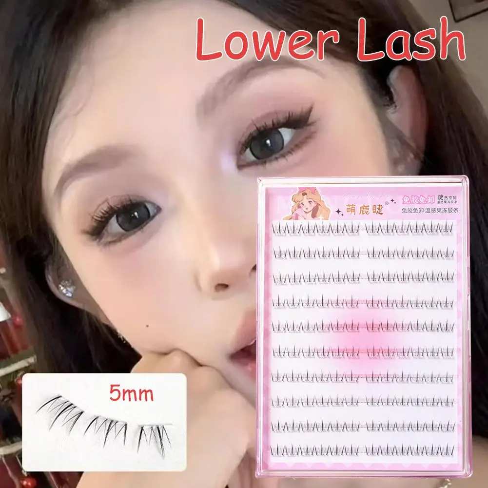 Natural Bottom Lash Lower Manga Eyelash Clusters Natural Spiky Lashes Tool Band Eye Lashes Lower Mink Clear Look Makeup B5A7