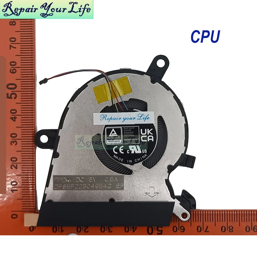 Notebook CPU GPU Cooler Fan For ASUS ROG Flow X13 GV301RA GV301RE GV301RC 2-in-1 Gaming Ultrabook 13NR0A20T02011 13NR0A20T03011 - Image 3