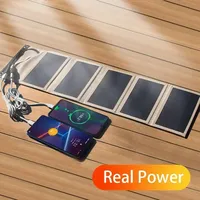 Solar Panel 5V 2USB Portable Foldable Waterproof for Cell Phone Power Bank 10W Battery Charger Outdoor Camping Tourism Fishing