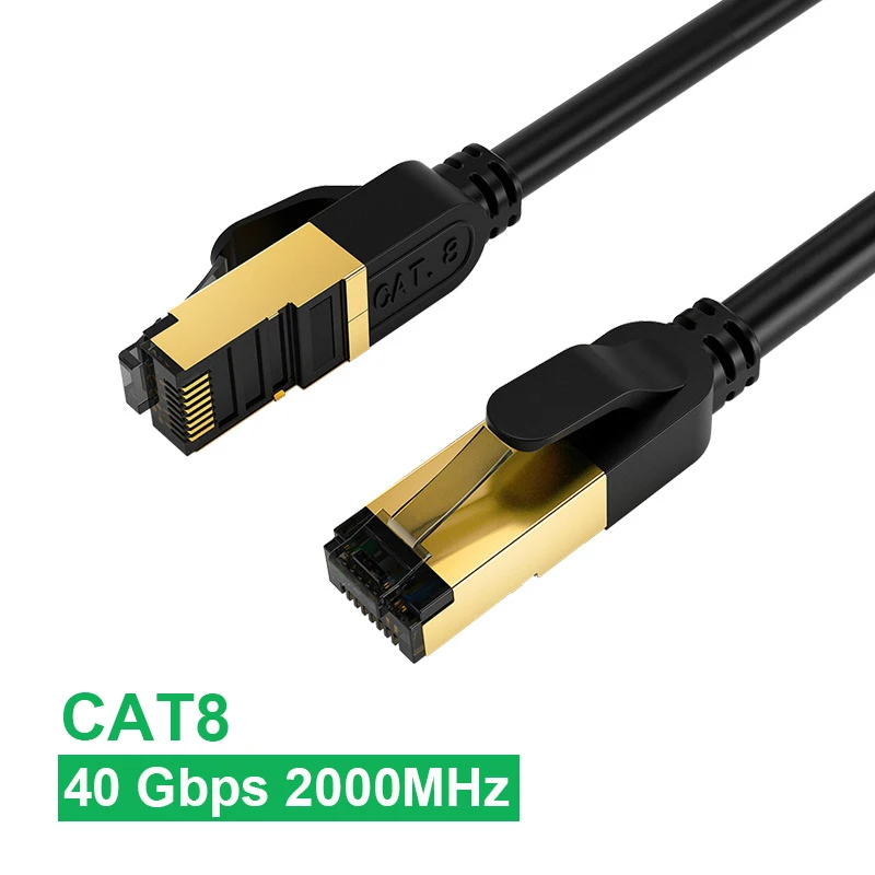 Gaming High Speed Ethernet Cable Cat8 40Gbps 2000MHz Internet Network Cable Ethernet Cat 8 20m 5m Rj45 20metros 20 m Lan Cord