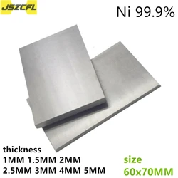 Ni 99.9% high pure nickel plate thick 1MM-5MM size 60x70MM electroplating nickel plate nickel anode for scientific research