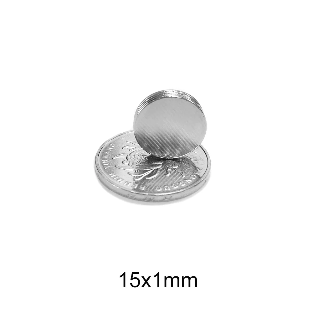 10~300pcs 15x1 mm Powerful Round Magnets 15mmx1mm Bulk Sheet Neodymium Magnet disc 15x1mm Permanent NdFeB Magnet Strong 15*1 mm image 2