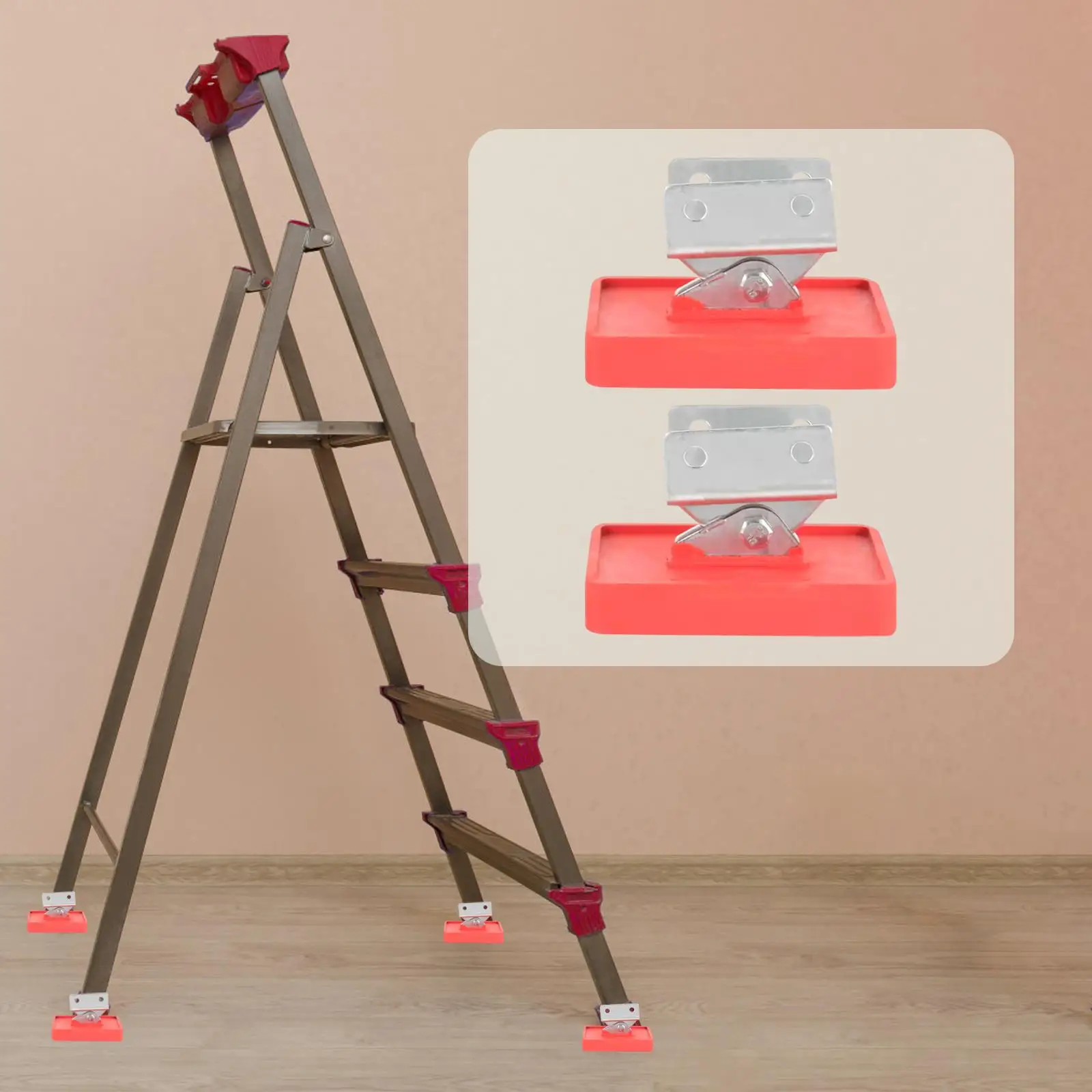 2개 사다리 발 커버 안정화 미끄럼 방지 부품 사다리 발 매트