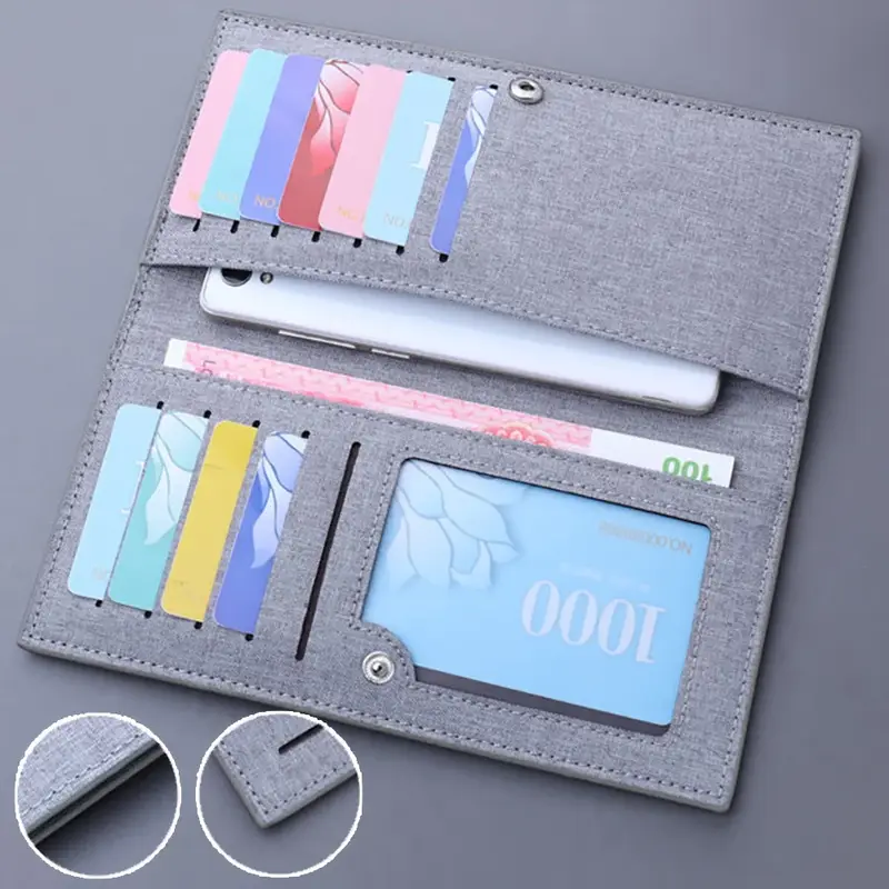 Male Mini Wallet Money Clip Genuine Leather Wallet for Men Business Credit Card ID Badge Holder Minimalist Wallet Man and Women - Image 3